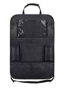 1pc Car Backseat Storage Organizer Bag, Durable Water-Resistant Oxford Fabric Car Backseat Organizer With Tablet Holder, 6 Mesh Pockets And 2 Snack Toy Pockets, Car Travel Accessory - Chair Back Style - View 6