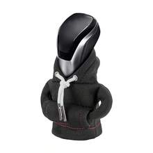 Gear Shift Hoodie, Universal Car Shift Knob Cover, Mini Hoodie For Car Shifter, Automotive Interior Cute Gadgets, Car Accessories And Decorations - Black - View 2