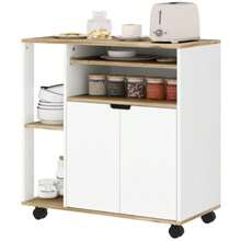 Mobile Kitchen Trolley With Lockers, Cabinets, Adjustable Shelves For Kitchen, Living Room, Dining Room
