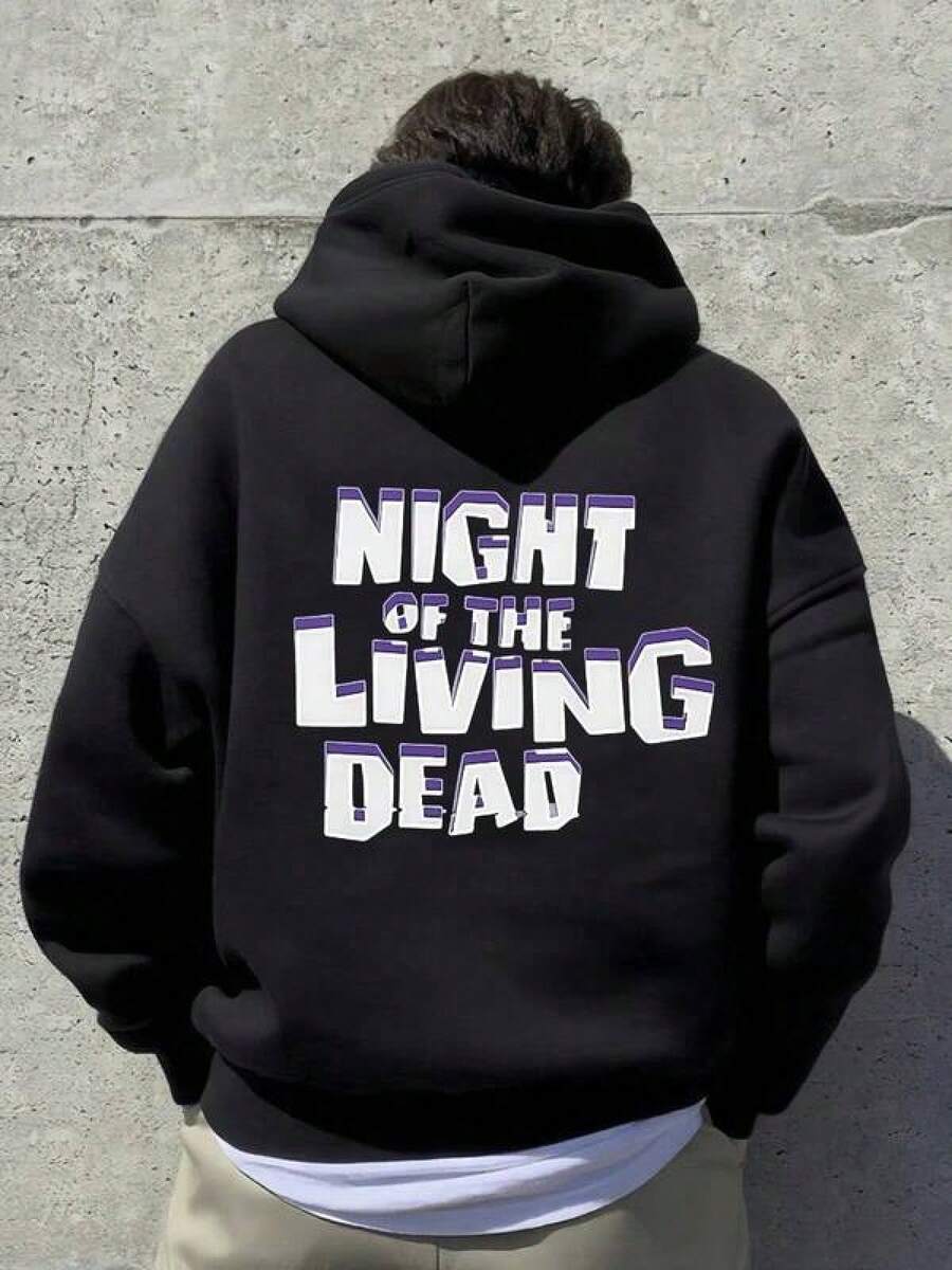 Men Outdoor Hoodies & Sweatshirts - Black - View 1