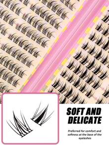 32OPCS/C Curl Cluster Lashes ,Manga Wimper Clusters,Individual Natural Long Synthetic Faux Mink Volume Wispy Short Long Reusable,False Eyelash Clusters Individual Lashes Lash Extensions Lash Clusters,For Home Party, Halloween,Valentine's Day, Traveling, Photoshoot, Festivals Makeup,Christma - 粉色 - 查看 5