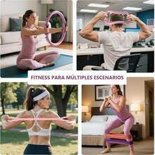 OP 12 PCS Equipo de Pilates para Entrenamiento en Casa : con Pelota de Yoga 25cm, Bandas de Resistencia y Aro de Pilates, Ideal para Pilates en Casa, Yoga y Ejercicio en Hogar Gimnasio - Rosa - Ver 8