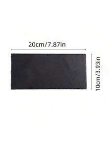 Cirelle 一个天然食物石盘，用于放置寿司、蛋糕、甜点和牛排，也可用作拍照的黑色烤石和西餐厅、厨房、圣诞礼物的餐具 - 黑色 - 查看 7