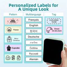 Marklife P15 Label Printer, Inkless Printer, Portable Wireless Printer, Provides Multiple Phone Templates, Suitable For Office, Home And Organization Use, Rechargeable Via USB, Suitable For Can Labels And Name Labels - Multicolor - View 6