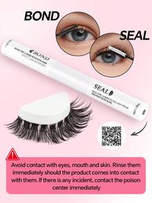 1pc 2-In-1 Eyelash Extension Glue, Suitable For Eyelash Extension & Cluster Lashes, Long-Lasting & Hypoallergenic, DIY Eyelash Glue With Lash Brush, 5g + 5g - White - View 7