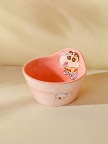 CRAYON SHINCHAN 1pc  Asymmetrical Ceramic Bowl, Suitable For Salad, Yogurt, Fruit, Fashionable Tableware, Microwave Kitchen Utensil, Healthy Food Salad Bowl - Multicolor - View 14