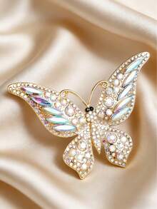 1 pieza Broche de mariposa colorido, elegante y con destellos, versátil para fiestas, reuniones y uso casual - Color AB - Ver 4