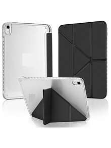 1pc Unisex Minimalist PU Leather Tri-Fold Stand Protective Case With Pencil Slot, Suitable For IPad 7/8/9, IPad Air 5/4/3 9th Gen 10.2, IPad Pro 11, IPad Mini 5 - Black - View 6