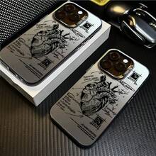 时尚个性化心形图案手机壳，兼容 17/16/15/14/13/12/11 Pro Max/17/Air/14/15/16 Plus/16e/X/XS Max/XR/7/8 Plus，防震保护套 - 彩色 - 查看 9