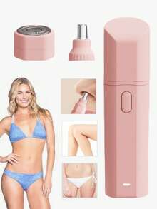 HYUNDAI Dual Head Intimate Shaving Trimmer, Nose Hair Trimmer, Multifunctional Water Resistant Intimate Shaver - White - View 2