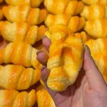 1 Peça Brinquedo de Pão Macio de Rebote Lento 2026 Novo - Brinquedo de Aperto - Gadget Criativo de Alívio de Estresse - Presente para Amigos, Coleção, Feriados, Aniversários - Multicolorido - Visão 5