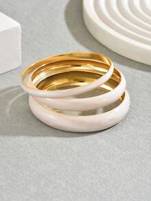 3pcs/Set Women's Fashionable Drip Oil Bracelets, Suitable For Daily Wear - Multicolor - View 11