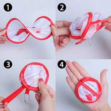 4 Pack Foldable Hand Fans Round Handheld Cooling Fans For Weddings Concerts Travel Events Indoor And Outdoor Use - Màu hồng đào - Xem 4