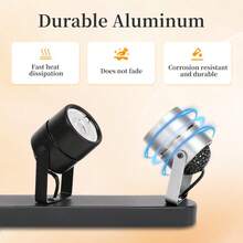 1pc Modern Minimalist Recessed Ceiling Light, Indoor Recessed Spotlight, 1/2/3 Heads, Rotatable Lamp Heads, GU10 Base, Replaceable GU10 Bulb, Heat Dissipation Mesh, Aluminum Alloy Spotlight, 100V/220V, Suitable For Bedroom, Living Room, Kitchen - GU10 Ceiling Spotlight - View 5