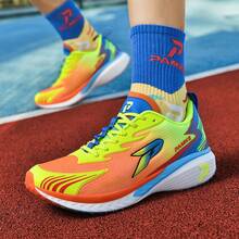 Zapatos de running profesionales para hombres, con placa de carbono, cómodos y casuales - Naranja Coral - Ver 6