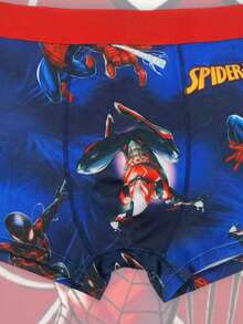 Disney 1pc Spider-Man Men's Briefs, Skin-Friendly Elastic Fitted Comfortable Boxer Briefs, All Season, Wind-Proof,Warming - Blue - View 3