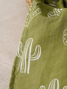 1件仙人掌图案竹棉婴儿襁褓毯 - 彩色 - 查看 4