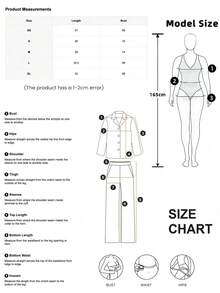 女士睡衣套装，樱桃印花露背短裤轻薄套装，休闲舒适夏季睡衣短裤两件套 - 黑色 - 查看 8