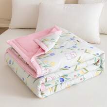 Colcha, tamaño 200*230, suave, agradable para la piel, cálido, adecuado para todas las estaciones, que le brinda un sueño profundo. - Rosa Pálido - Ver 4