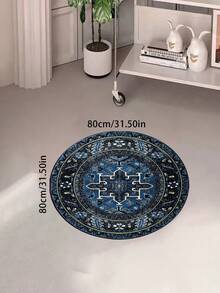 1 pieza Decoración navideña, incluye patrón de cielo estrellado, diseño de planeta y nebulosa, patrón de elemento navideño, felpudo redondo minimalista, adecuado para decoración de sala de estar, dormitorio, comedor, alfombra para exteriores, alfombra de sala de estar, decoración minimalista, alfombra de vacaciones de diseño simple - Multicolor - Ver 3