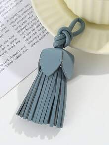 1pc Tassel Pendant Leather Bag Accessory Fashion Hanging Strap Charm Car Key Chain Decoration Travel Essentials - Multicolor - View 15