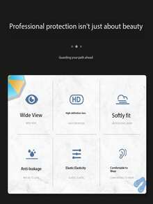 1/2副专业防雾防水泳镜，男女通用 - 舒适清晰视野 - 游泳理想之选，最新款防水高清可调节成人泳镜 - 彩色 - 查看 5