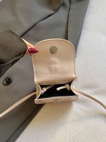 New Bowknot Mini Saddle Bag, Niche Minimalist Fashion Crossbody Bag For Women, Mini Coin Purse & Lipstick Holder, Suitable For Shopping, Wallet, Young Women, College Students, Beginners, White-Collar. Ideal For Office, University, Work, Business, Commuting, Outdoor Activities, Travel And Picnics - Multicolor - View 7