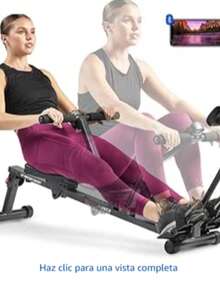 S unny H eal th & F it ne ss Máquina de Remo Ajustable Compacta con 12 Niveles de Resistencia Ajustable con Aplicación S unn yFit® Opcional Conectividad Bluetooth Mejorada - Gris - Ver 6