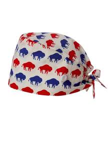 毛绒手术帽，工作帽，护士帽，带纽扣和吸汗带，可调节抽绳，男女通用，情人节礼物