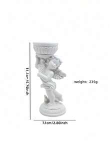 1/2 peças Castiçal de Anjo em Estilo Europeu Vintage, Escultura de Anjo Decorativa, Decoração para Casa, Suporte para Velas de Mesa, Presente Elegante para Casamentos, Feriados e Ocasiões Especiais - Multicolorido - Ver 3