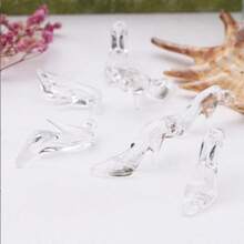 6 đôi giày nhựa pha lê mini, giày cao gót trong suốt 3,5 inch, đồ trang trí hình giày cao gót ngộ nghĩnh, thích hợp cho đám cưới, tiệc sinh nhật, trang trí bàn làm việc, quà tặng người lớn. - Nhiều màu - Xem 11