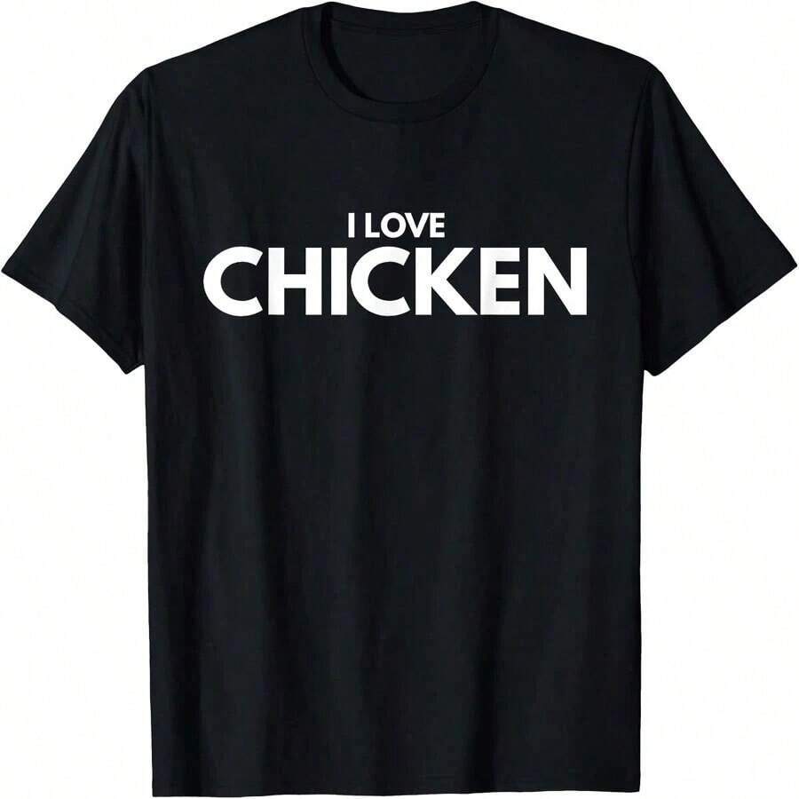 Camiseta I Love Chicken - Negro - Ver 1
