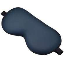 Sleep Mask Real Natural Pure Silk Eye Masks With Adjustable Strap For Sleeping Mulberry Silk Eye Sleep Shade Cover Block Light Reduces Puffy Eyes Traveling Gifts - Blue - View 1