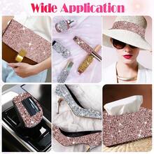 1 Roll DIY Self-Adhesive Rhinestone Tape, Silver Resin Rhinestone Strips, Diamond Crystal Rhinestone Tape Sticker, Shiny Rhinestones, Suitable For Crafts, Fabrics, Cars, Clothing, Bottles, Cakes, Phones, Birthdays, Wedding Decorations (Silver) - Silver - View 7