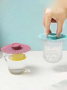 1pc Silicone Sunflower Shaped Dust Cover, Cup Accessories - Multicolor - View 2