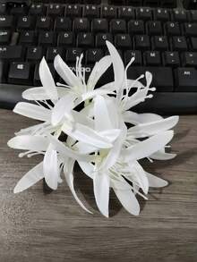 1个复古中国风红色波斯菊发夹，精致仿真花侧夹，旗袍发饰，爪夹，发卡，发夹，头饰，女士发饰，发卡 - 彩色 - 查看 6