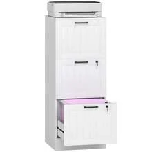 HOMCOM Arquivos de Arquivo - Branco - 40x40x101 cm - Ver 2