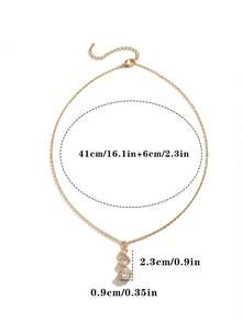 Curved 3-Diamond Necklace With Sparkling Crystals, Elegant And Luxurious For Everyday Wear - Multicolor - View 5