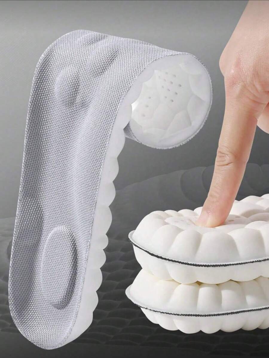 High Elastic Latex Insoles, Shock Absorbing, Arch Support, Breathable Sports Shoe Insoles