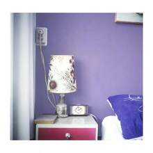 1卷北欧风格自粘墙纸，防水乙烯贴纸，适用于宿舍和卧室等易撕墙纸，北欧简约设计墙纸 - 紫色 - 查看 11