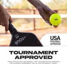 .Com : Franklin Spor X-40 Outdoor Pickleballs - Official Ball Of USA Pickleball, APP Tour + US Open - Regulation Size : Spor &Amp; Outdoors - Color 5 - 查看 8