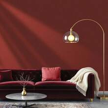 1卷哑光纯色自粘乙烯基壁纸，复古红色装饰壁纸，防水防潮，可移除，适用于厨房橱柜、桌子、家居装饰、浴室、卧室、客厅墙面，即撕即贴 - 紅色 - 查看 6