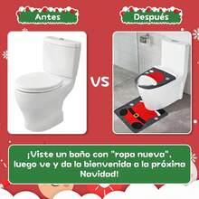 TendenciaJuego Baño Navideño Tapete 2 Piezas Adorno Navidad 3d Gnomo Fundas De Inodoro + Almohadillas De SueloCalidad premium - Fundas de inodoro + almohadillas de suelo - Ver 4