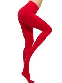 1 đôi quần tất mờ - Quần tất nữ siêu mềm, co giãn, thoải mái cả ngày, phù hợp mặc thường ngày (Size XS-5XL) - Đỏ - Xem 6