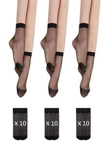 Women's Solid Color Mid-Calf Socks, Lightweight & Skin-Friendly, Versatile & Fashionable, Comfortable Mid-Length Socks, Autumn/Winter - Multicolor - View 27