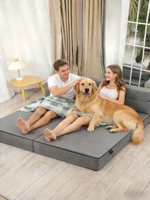 Folding Futon Sofa Bed, Convertible Foldable Chair Bed, Small Couch for Home - Gris - Ver 5