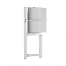 Ardent Over-The-Toilet Bathroom Storage Cabinet, White - White - View 4