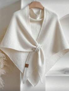 1pc Autumn/Winter New Casual Street Style Women Scarf Triangle Shawl Thick Warm Shoulder Wrap, Suitable For Dress - Multicolor - View 3