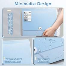 A4 File Folder 13 Layers Large Capacity File Bag Waterproof Test Paper Storage Booklet Stretch Buckle Design Document Organizer - Multicolor - View 6