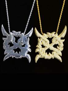 DUBSS 1 Piece Iced Out Necklace Pendant For Men 5A Cubic Zirconia Plated Hip Hop Jewelry - Flower Pendant - View 6